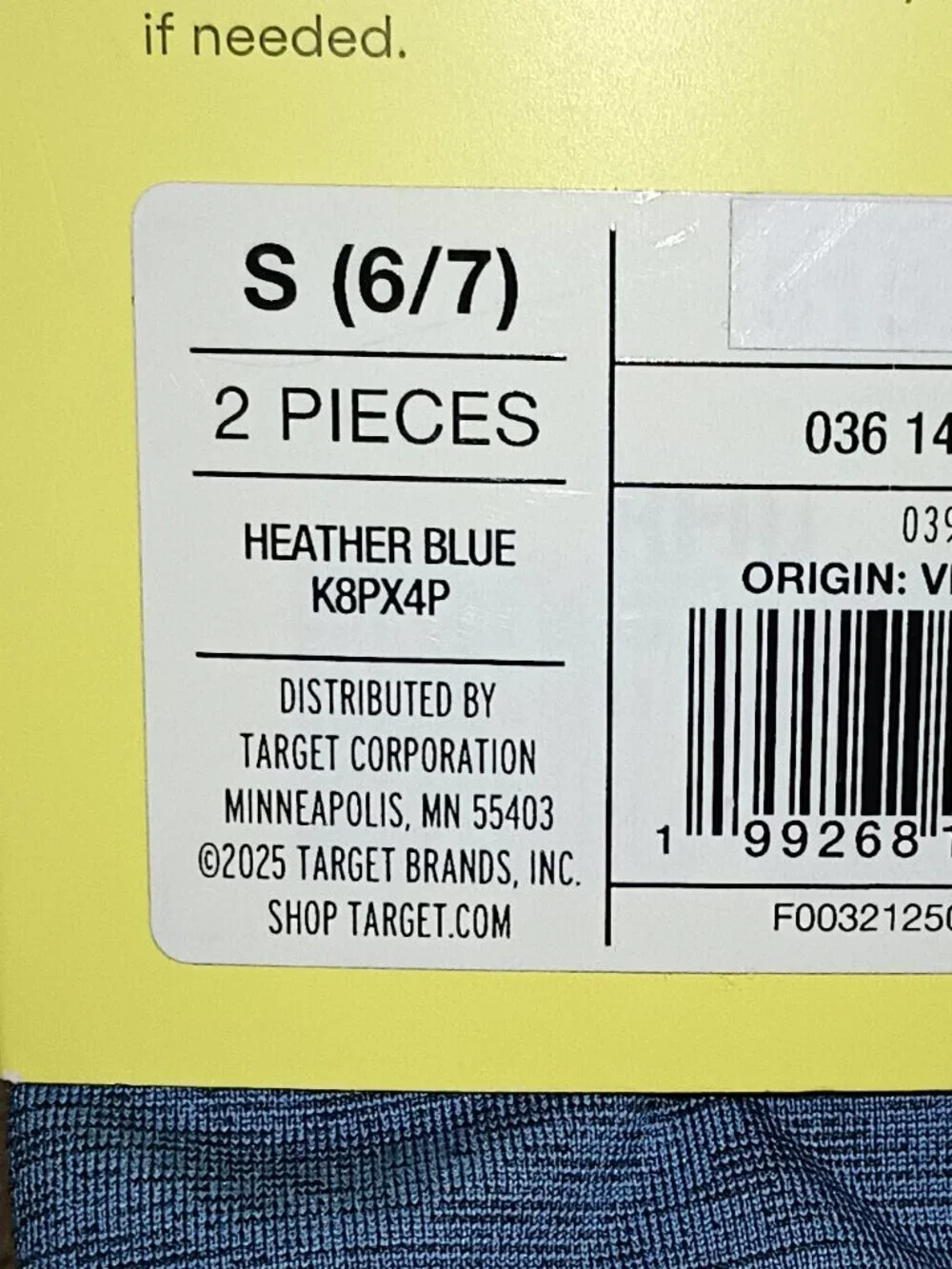 NEW Boys' 2pk Thermal Underwear Set - All In Motion™ Heather Blue Large (10/12)